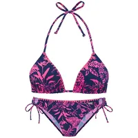VENICE BEACH Triangel-Bikini Damen Blau/Pink 42 Cup C/D