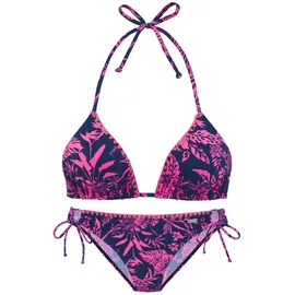 VENICE BEACH Triangel-Bikini Damen Blau/Pink 42 Cup C/D