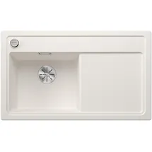 Blanco Zenar 45 S links Einbau von Oben weiß Excenterbetätigung 860 x 510 mm