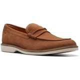 CLARKS Loafer »Atticus LTSlip«, Gr. 43, Cola Suede, , 13264953-43