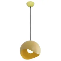 Minimalistisch Esstisch Hängelampe Kronleuchter Rund Metall Eisen Esszimmerleuchte Kreativ Modern Pendellampe Anhänger Höhenverstellbar Schlafzimmer Wohnzimmer Küche E27 Led Beleuchtung Ø20cm (Gelb)