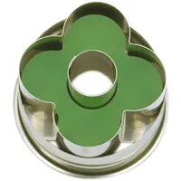 Staedter Städter Rosette 4er, Auswerfer, 4 cm, Edelstahl, Silber-grün,
