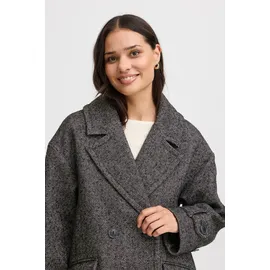 Fransa Jacke Mailika grau / schwarz / weiß L