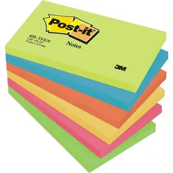 Post-it Haftnotizen Notes 127x76mm 6 Farben Activ VE=12x6x100 Blatt