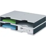 Styro Sortierstation Styrodoc grau/schwarz mit 4 Fächer