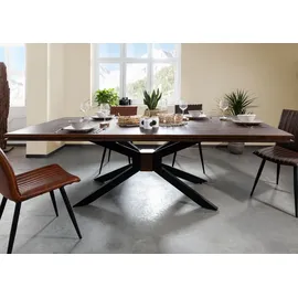 Massivmoebel24 Esstisch Mango 210x107x76 braun lackiert STILMÖBEL #121