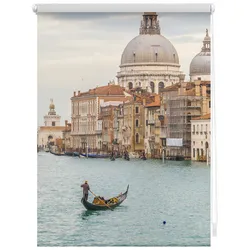 Lichtblick Rollo, ‎‎Klemmfix, 45x150 cm‎, Venedig Canal Grande, blau
