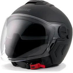 Blauer Demi Jet DJ-01 Monocolor Jethelm, schwarz, Größe 2XL für Männer