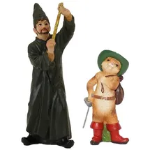 fadeda 2X gestiefelte Kater/Höhe:8 cm/handbemalt/detailgetreue Krippen Figuren - Weihnachten Tisch Dekoration Krippe Zubehör