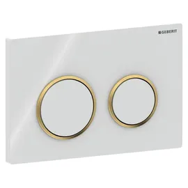 Geberit Omega20 Betätigungsplatte Weiß/Gold