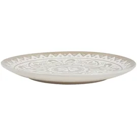 HIT Trading Speiseteller MONY, Ø 26,5 cm - Sandfarben - Porzellan - mit Mandalamotiv