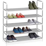 Relaxdays Schuhregal grau 87,0 x 29,5 x 90,5 cm