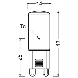 Osram LED Pin Lampe 522874 1,9W G9 warmweiß 2 St.