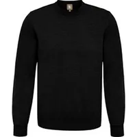 Maerz Muenchen Herren Pullover schwarz unifarben, schwarz, NOS