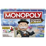 Hasbro Monopoly Hasbro Reise um die Welt, für Familie und Kinder, ab 8 Jahren, mit Stempelsteinen und trocken abwischbarem Tablett, Mehrfarbig