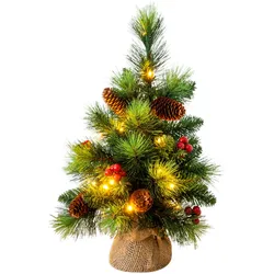 Näve LED-Weihnachtsbaum mit Beeren und Tannenzapfen - h: 45cm