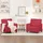 COMHOMA Relaxsessel Leinenbezug 70 x 90 x 80 cm Rot