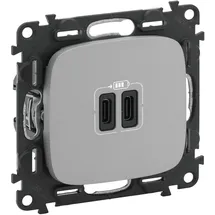Legrand USB-Steckdose 2-fach Grau 1 St.