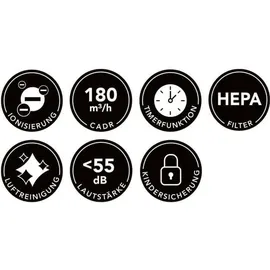 MAXXMEE Digitaler-Luftreiniger weiß/silber
