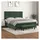 vidaXL Boxspringbett 180 x 200 cm Dunkelgrün