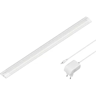 ledscom.de LED Unterbau-Leuchte SIRIS weiß matt mit Netzteil, flach, 50cm, 655lm, weiß