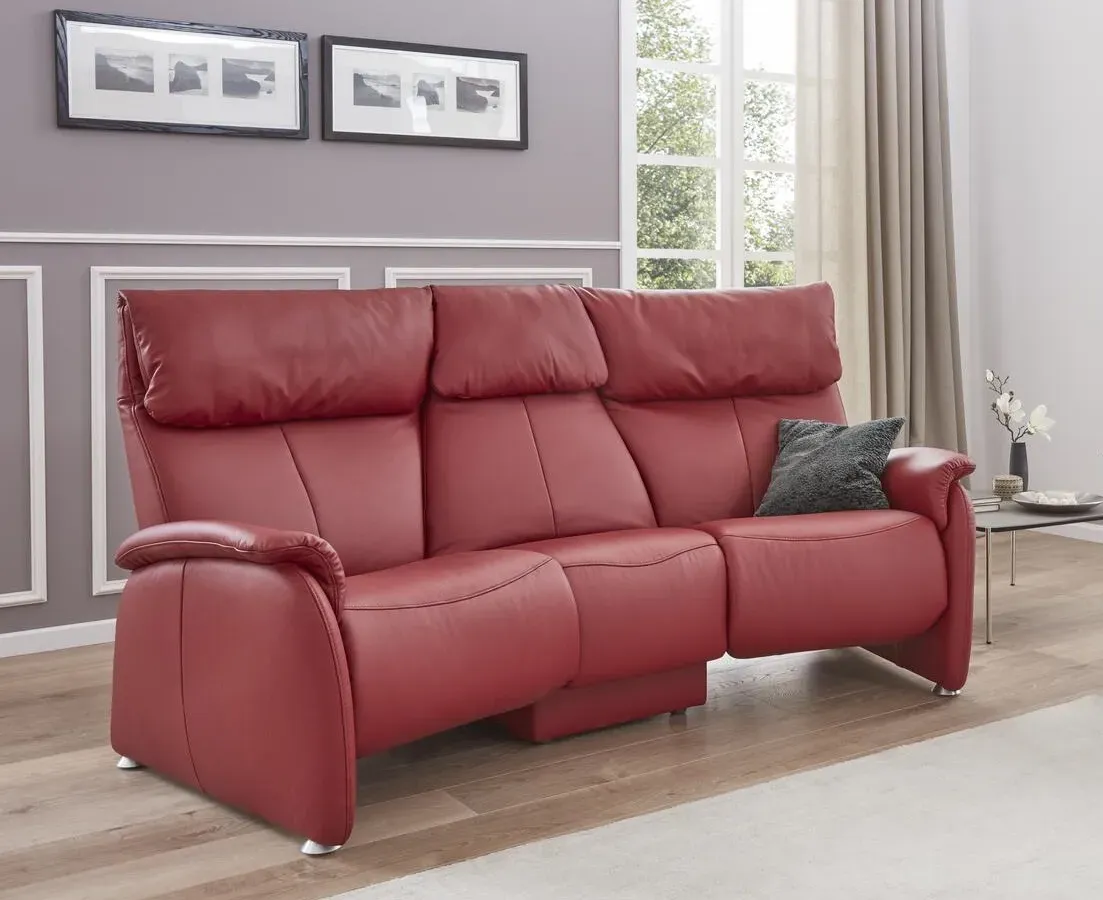 Comfortmaster Trapezsofa in Leder Longlife merlot