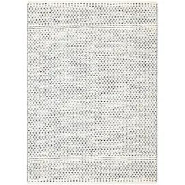 Myflair Wooly Nature Handwebteppich 60 x 90 cm Schwarz/Weiß