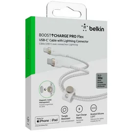 Belkin Pro Flex Lightning/ USB-C Kabel bis 15W mfi zertifiziert CAA011BT1MWH
