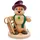 Kuhnert - Erzgebirgische Holzkunst Räuchermann Räucherfigur Schneemann 19cm - Schlittenfahrer