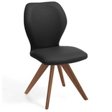 Niehoff Sitzmöbel Colorado Trend-Line Design-Stuhl Wild-Nussbaum/Leder - 180° drehbar