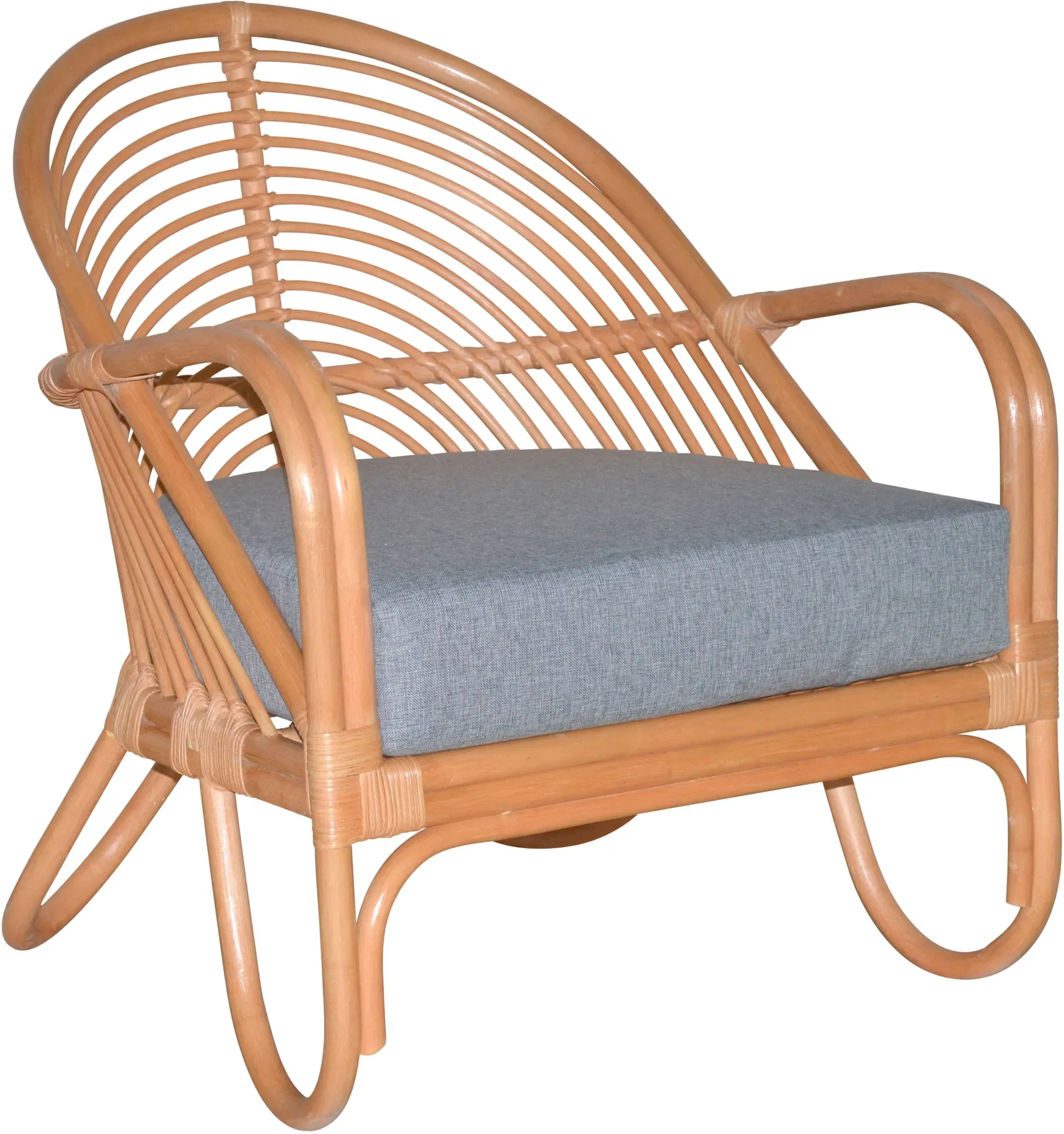 Loungesessel, gelb (honigfarben), B:70cm H:80,5cm T:72cm, Bezug 100% Polyester, HOFMANN LIVING AND MORE, Sessel, Handgeflochten