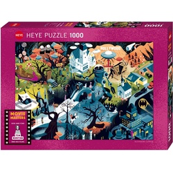 HEYE Puzzle Tim Burton Films, 1000 Puzzleteile, Made in Germany bunt