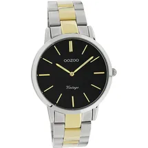 Oozoo Damen Herren Armbanduhr silber gold Vintage Series D2UOC20104 - Silber