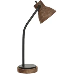 Schreibtischlampe KOLAR Mango Holz Dunkelbraun