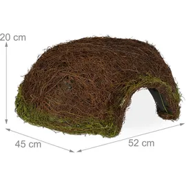 Relaxdays Igelhaus Iglu 20 x 52 x 45 cm Natur