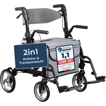 foreversenior 2 in 1 Rollator mit Federung grau/schwarz