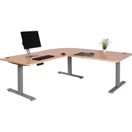 MCW Eckschreibtisch D40 Braun / Grau