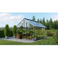 Vitavia Gewächshaus Meridian 9900 Schwarz 9,9 m2 inkl. Fundament
