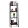 Relaxdays Standregal 4 Ablagen 4 x 30 x 120 cm Schwarz