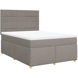 vidaXL Boxspringbett 140 x 200 cm Taupe