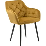 Livetastic Armlehnstuhl, Gelb, Textil, konisch, 61x85x45 cm, Esszimmer, Stühle, Esszimmerstühle, Armlehnenstühle