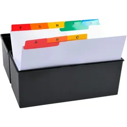 Exacompta 13998E 10x Set Trennblätter alphabetisch aus weißem Karton 160 g/m2, 160x210 mm - Weiß