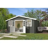 Lasita Maja Gartenhaus Udo 5,22 x 4,00 m Grün/Grau