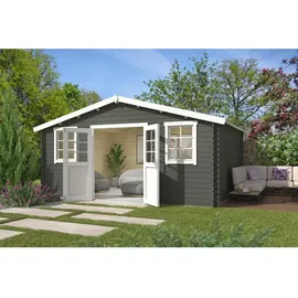 Lasita Maja Gartenhaus Udo 5,22 x 4,00 m Grün/Grau