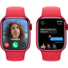 Apple Watch Series 9 GPS 41 mm Aluminiumgehäuse (product)red, Sportarmband (product)red S/M