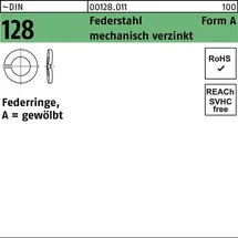 OEM Federring DIN 128 A 14 Federstahl mech.verz. 100 Stück