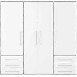Sconto Kleiderschrank Morley 206 x 200 x 53 cm Grau