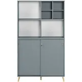 Proregal Jaguar Set Aktenregal Aktenschrank & Regalkreuz Breite 100 cm Blau