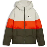 Puma Winterjacke PUMA "Poly HOODED PUFFER JACKET" Gr. 164, grün (dark olive) Kinder Jacken