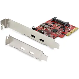 Startech StarTech.com PCIe USB 3.1-Karte (2x USB-C Gen 2 10 Gbit/s, Gen 3 x4, ASM3142-Chipsatz)